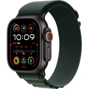 Apple Watch Ultra 2 49mm Black Titanium Dark Green Alpine Loop