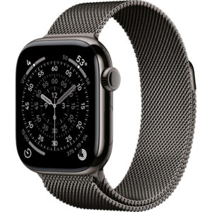 Apple Watch Series 11 42mm Slate Titanium Case with Slate Milanese Loop