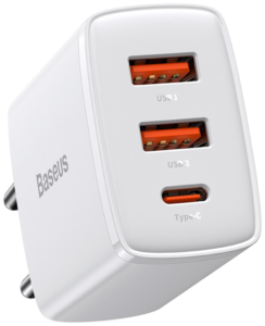 Зарядное устройство Baseus 30W 2USB + Type-C 3в1