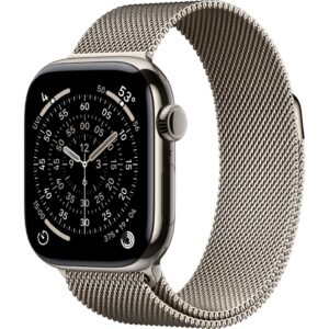 Apple Watch Series 11 42mm Natural Titanium Case with Natural Milanese Loop