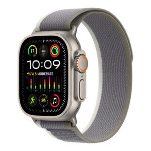 Apple Watch Ultra 2 49 mm Titanium Case Green / Gray Trail Loop (Ремешок Зелёный / Серый)