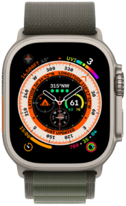Apple Watch Ultra 49 mm Titanium Case Green Alpine Loop