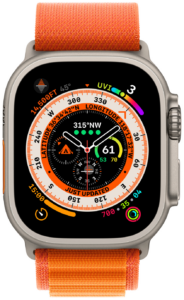 Apple Watch Ultra 49 mm Titanium Case Orange Alpine Loop