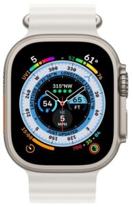 Apple Watch Ultra 49 mm Titanium Case White Ocean Band