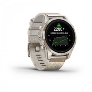 Часы Garmin Epix Pro (Gen 2) Sapphire Edition 42mm Soft Gold Nylon Band ( Нейлоновый Кремрвый Ремешкок ) Артикул: 010-02802-20